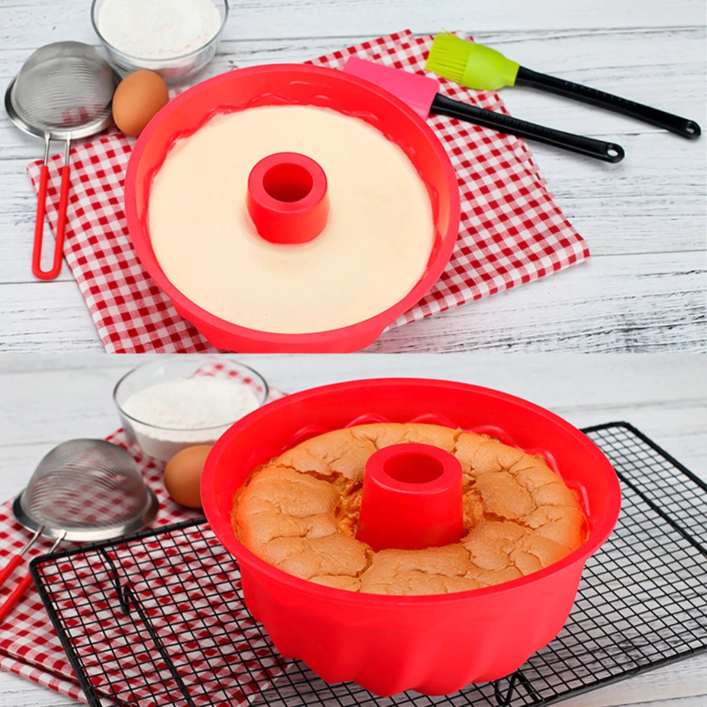 Forma de Silicone Antiaderente Flexível Resistente Forno Bolos Doces Cozinha Confeitaria · foto 2