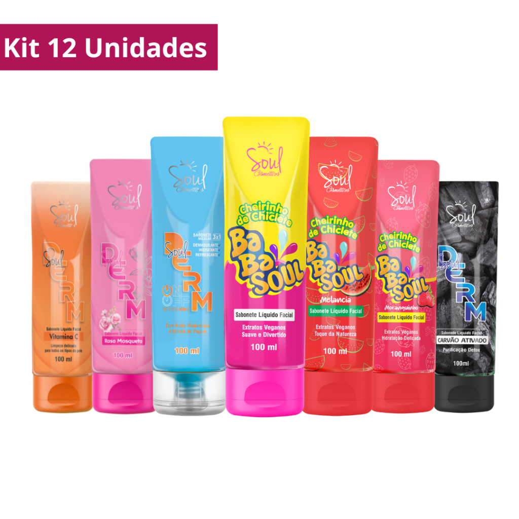 Kit 12 Unidades Sabonete Facial Babasoul 100ml Soul Cosméticos em Oferta na Shopee
