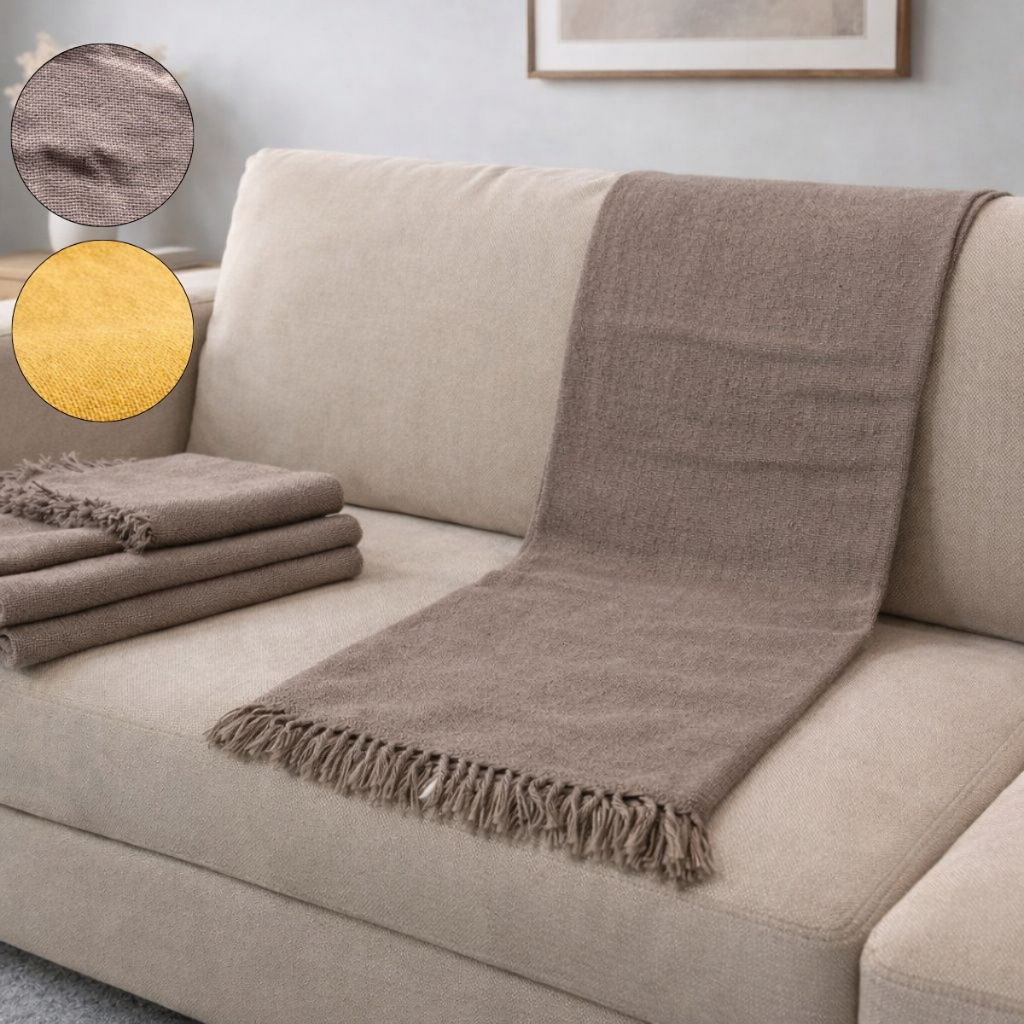 Manta Decorativa Sofá Cama Coberta Colcha POP 100% Algodão Tam. 2,30 x 1,30 Mácia Moderna