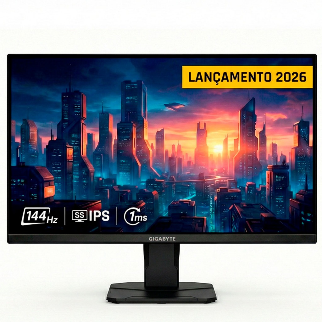 Monitor Gamer Gigabyte 24.5 Gs25f14 Ss Ips 144Hz 1ms Full HD HDMI Display Port FreeSync Hdr Preto