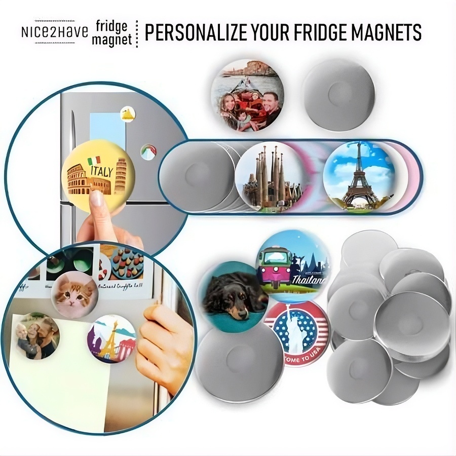 Imãs Bottons de Geladeira 37/44/50/58mm p/ Personalizar – Insumos Máquina de Bottons em Oferta na Shopee