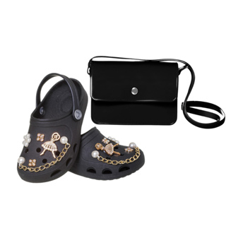 Sandália Infantil Babuche Kit Com Bolsinha Sandália enfeitei Botons Sapato Confortável em Oferta na Shopee