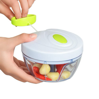 Processador Alimentos Manual 3 Lâminas Cortador Legumes Spin Cutter Super Prático em Oferta na Shopee