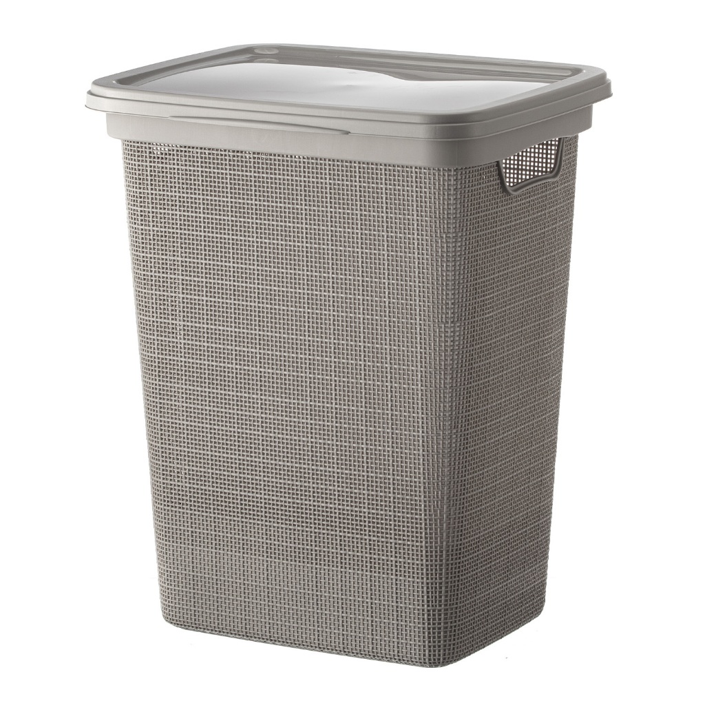 Cesto Organizador de Roupa Cinza 45 Litros Grande Lavanderia Banheiro Linha Juta Jaguar em Oferta na Shopee