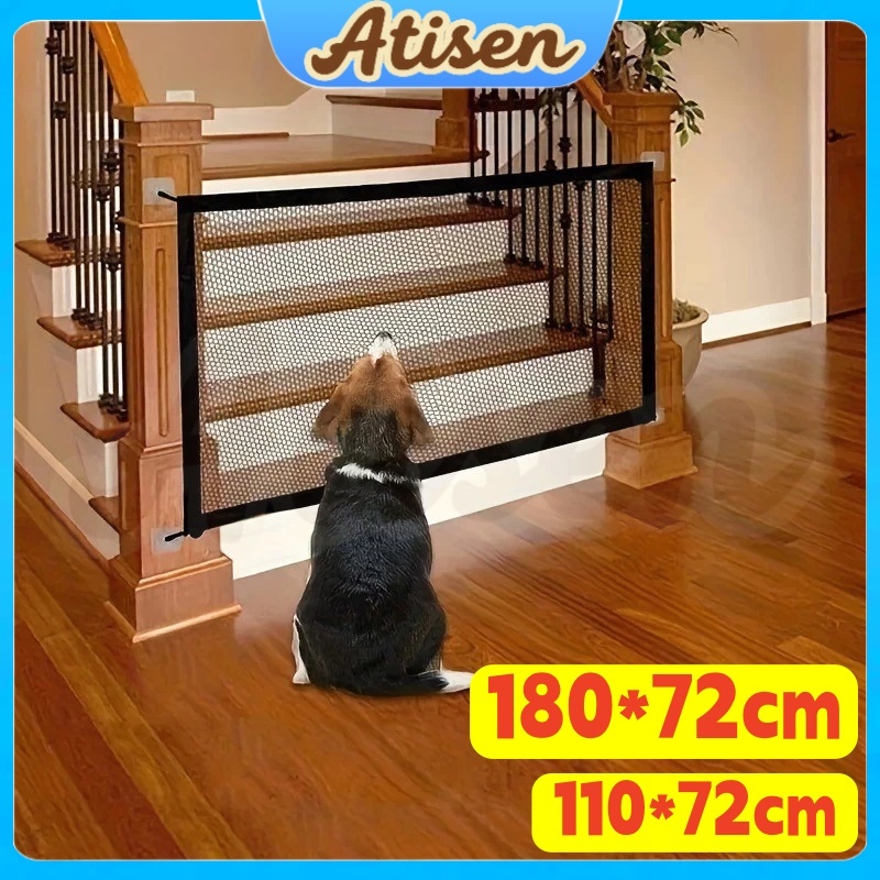 Cerca para Cães e Gatos Instalação Sem Furos Tela de Proteção para Portas Removível Premium Pet em Oferta na Shopee