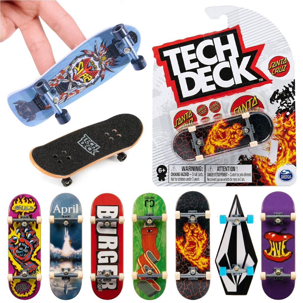 Tech Deck Fingerboard Profissional Skate De Dedo Spin Master Com Adesivos 2890 - Sunny em Oferta na Shopee