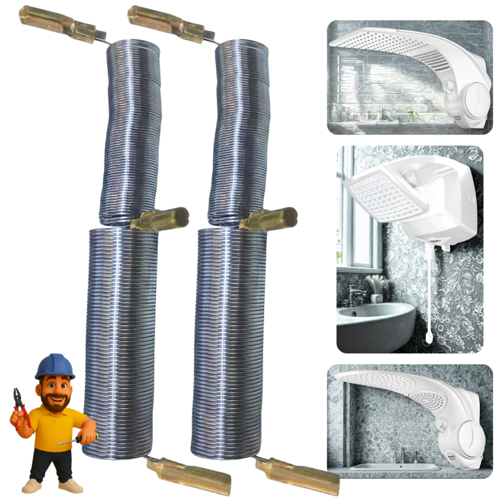 Kit 2 Resistência Chuveiro 7500w 220v Duo Shower Multitemperatura Duo Shower Quadra Eletrônico PMR
