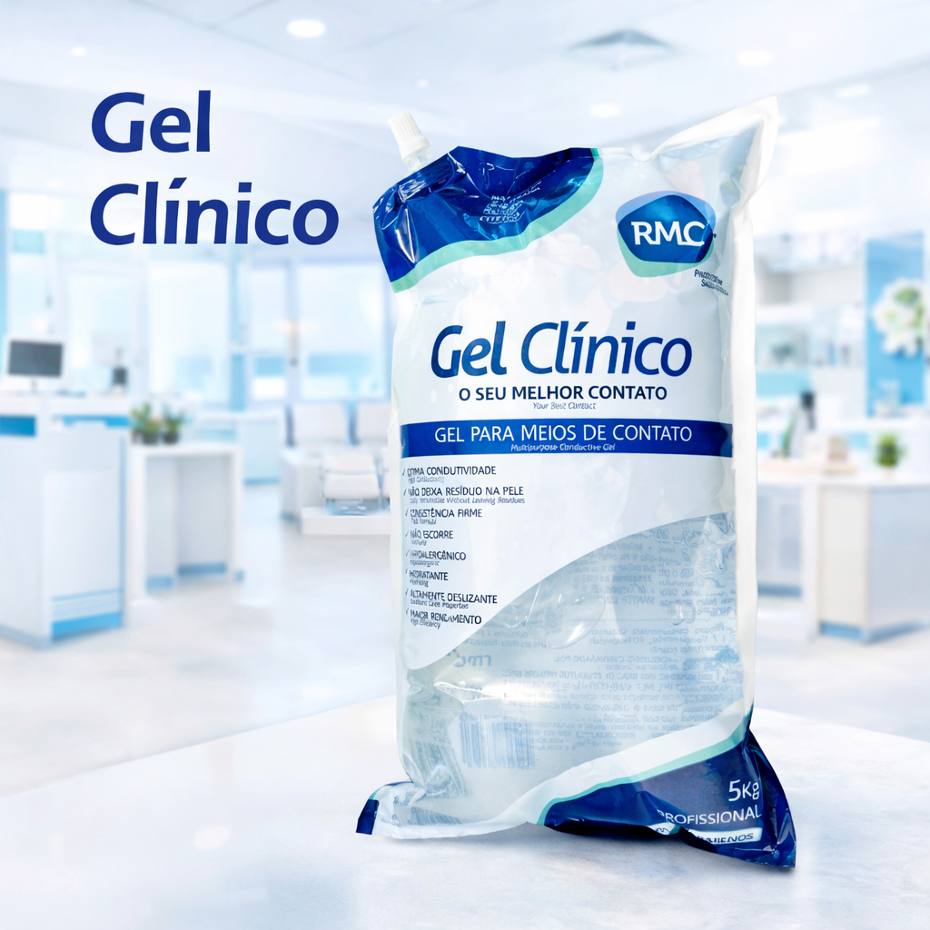 Gel Clinico Contato Condutor Ultrassom Incolor 5kg Bag RMC Tens Fes Uso Clínica Hospital Estética