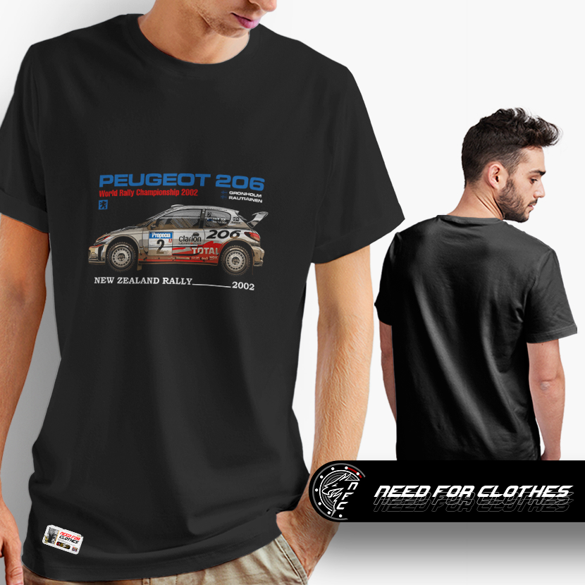 Camiseta Peugeot 206 WRC Rally 2002 Motorsport World Rally Championship AWD Turbo