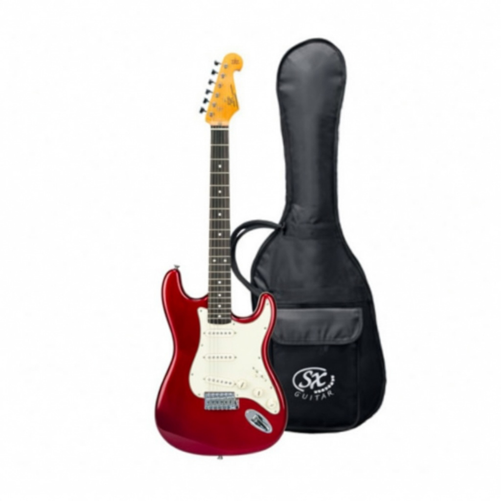 Guitarra Elétrica Sx Sst62 Candy Apple Red Stratocaster 2 Vias 3 Single Coils 21 Trastes — R$ 1.200,00 em Shopee, 36% OFF