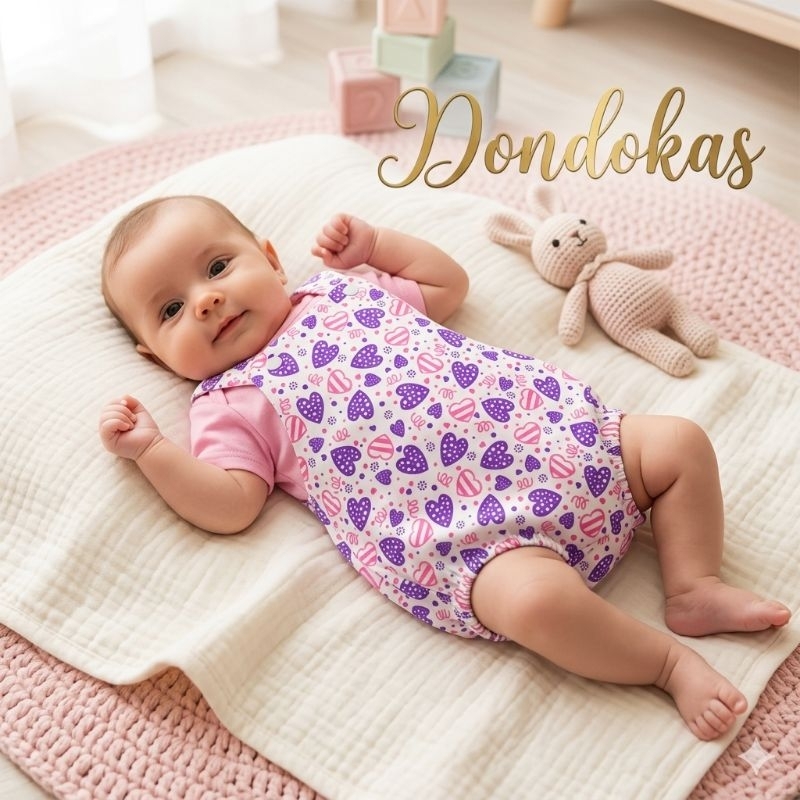 1 ou 2 Romper Bebe + Blusa Jardineira Estampada Menina 100% Algodão Macaquinho Infantil RN a 4 Meses