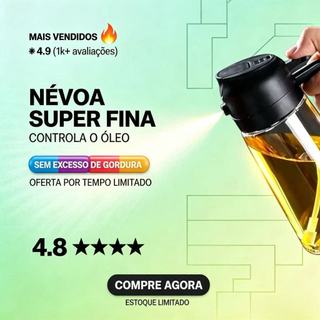Borrifador de Óleo Spray para Cozinha Vidro 200ml Vinagre Azeite Air Fryer Oferta