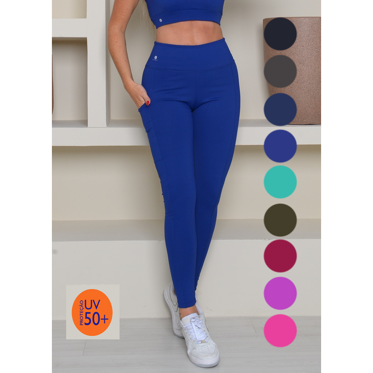 LEGGING C/ BOLSO POLIAMIDA GROSSA UV50+ REF:032