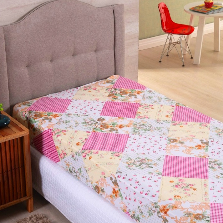 Lençol Solteiro Avulso Ajustável Infantil Microfibra Estampada