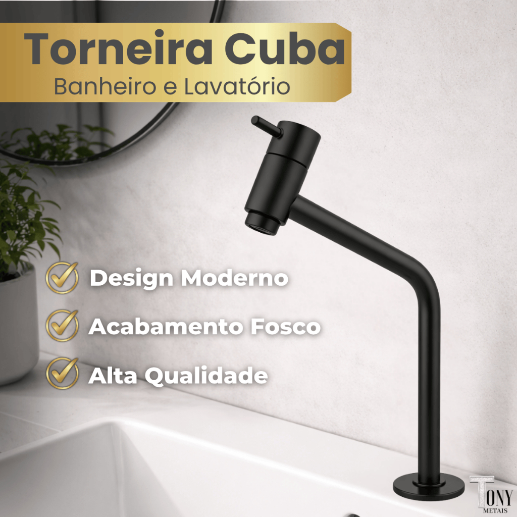 Torneira Preta Bica Alta Redonda Cuba Link Torneira Cuba Banheiro