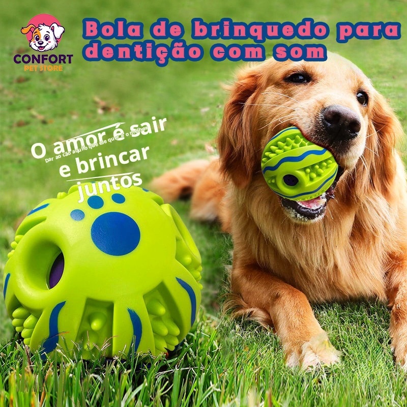 Bola para dentição de animais de estimação, bola para limpeza dos dentes, bola que emite sons em Oferta na Shopee