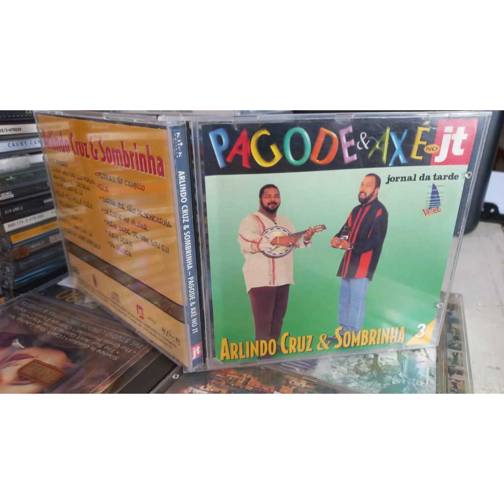 CD Arlindo Cruz & Sombrinha - Pagode & axé no Jt - Ótimo estado