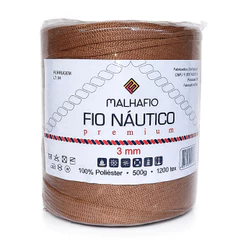 Cordão Fio Náutico 3mm Políester Crochê 500g Várias Cores Bolsa