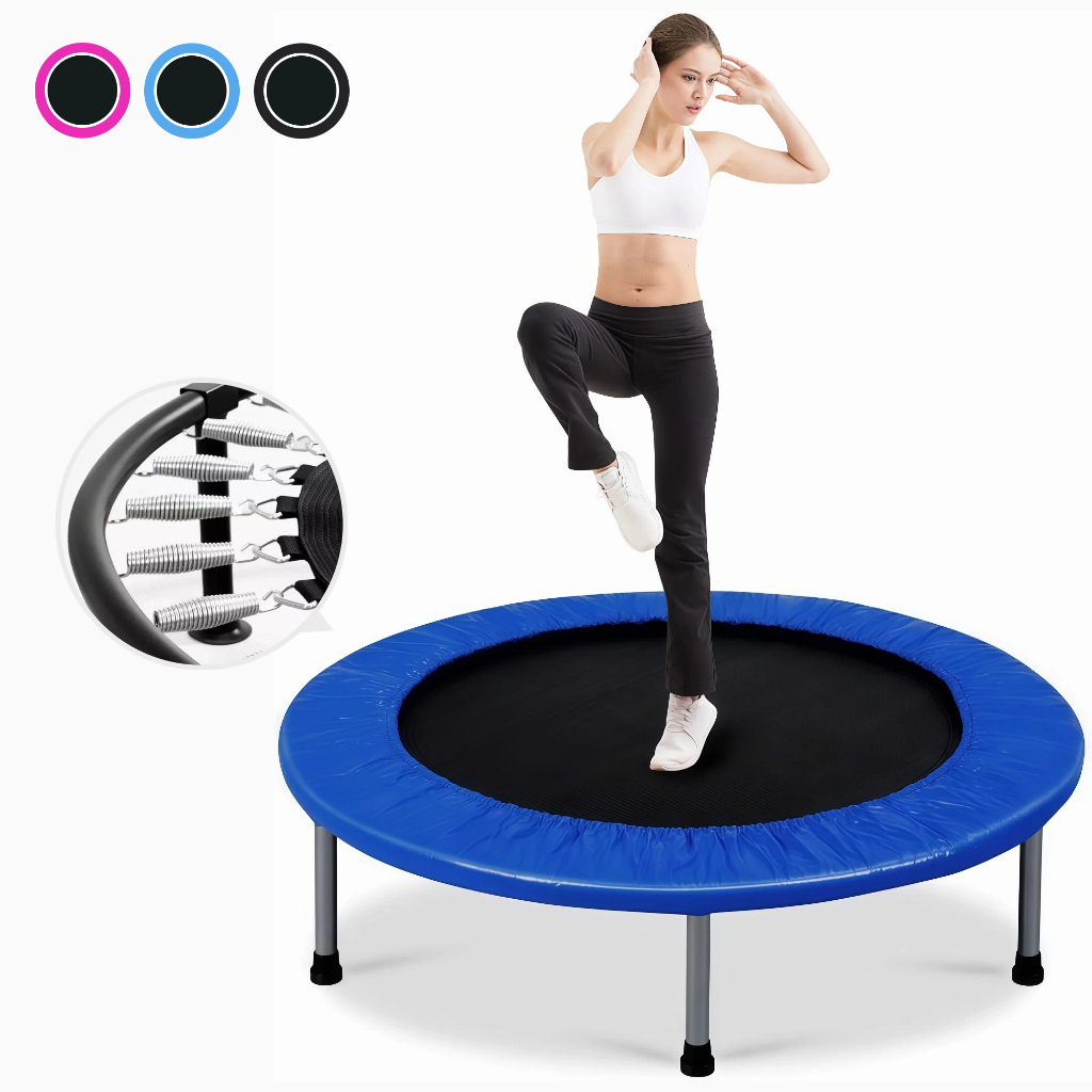 Trampolim Jump Profissional Com Capa Saia Diâmetro 1 M 200kg Mini Reforço Cama Elástica Elastica Academia