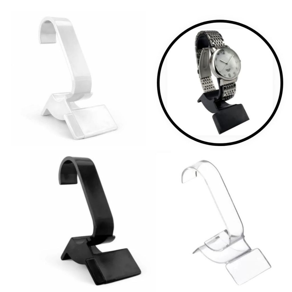 Kit 10 Expositor Organizador para Relógio Preto, Branco e Transparente(Cristal)