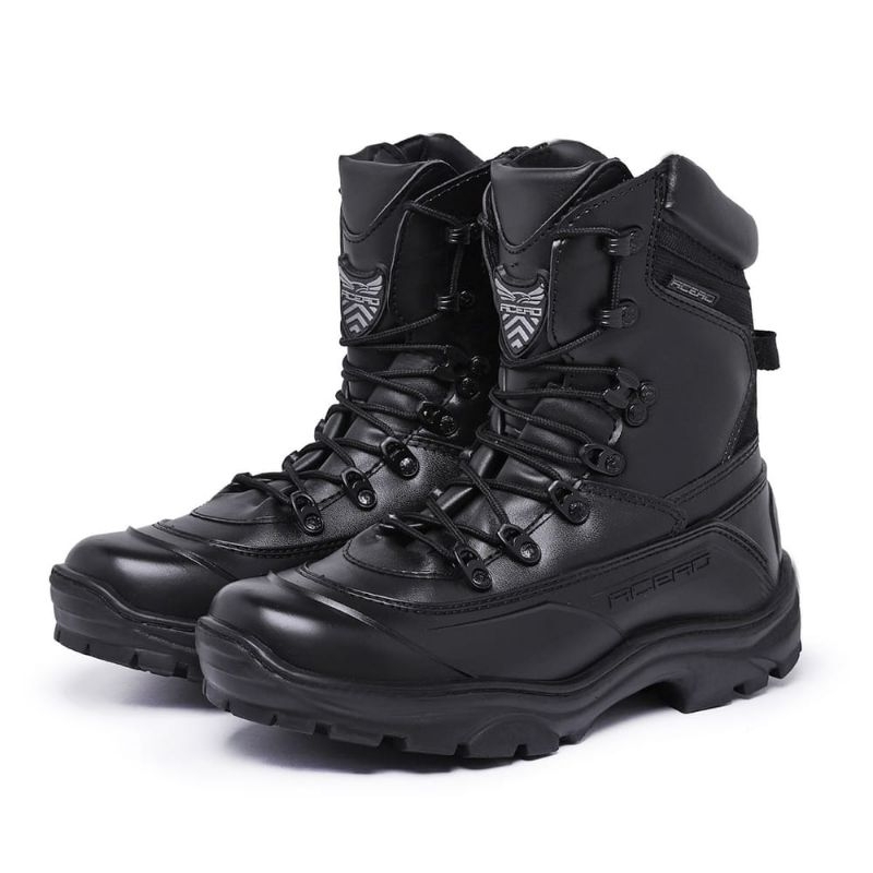 Coturno Bota Tático Militar Preto Acero Tiger, Resistente Antiderrapante Confortável para Serviço, Trilha e Uso Diário