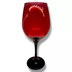 Taça Umbanda Artesanal Vermelha e Preta Personalizada Barone 385ml