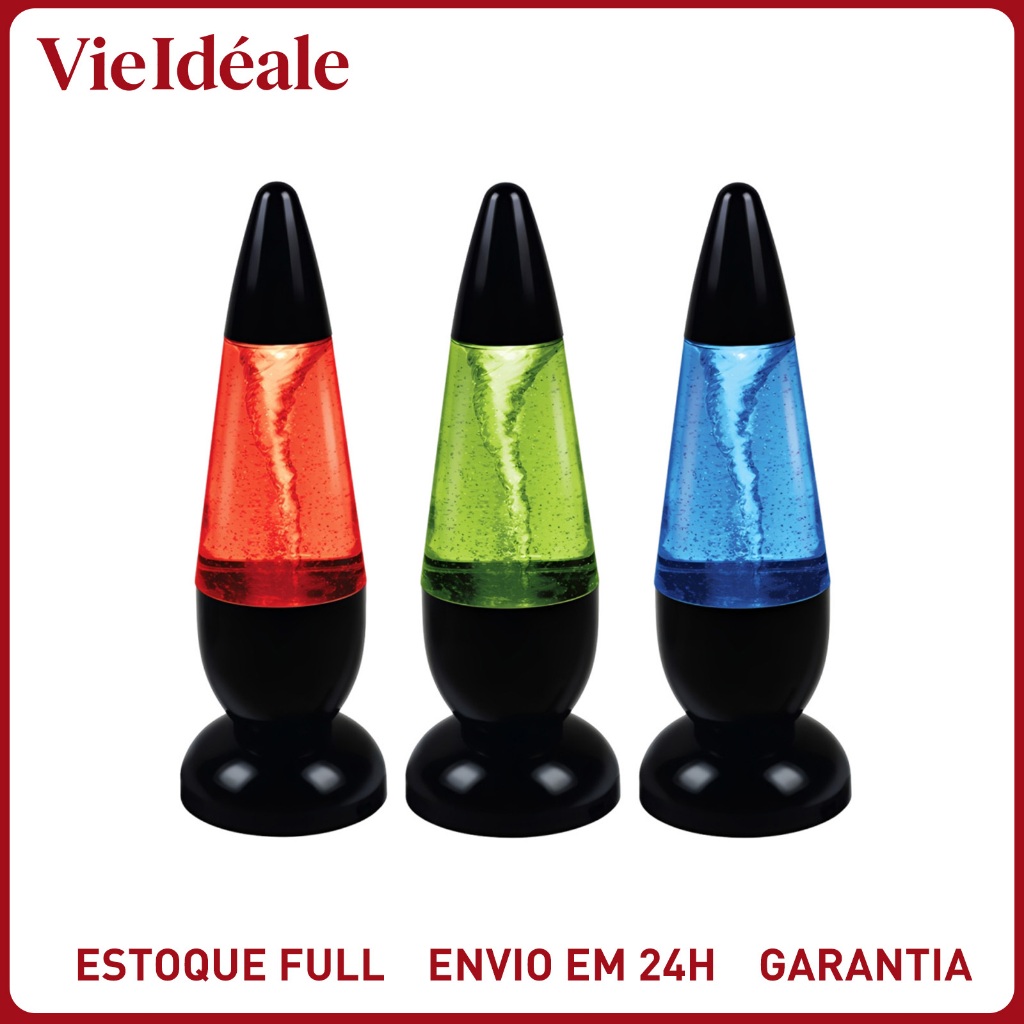 Lava Lamp Recarregável USB com Efeito Nuvem - Luminária de Mesa RGB Decoração Gamer e Retrô