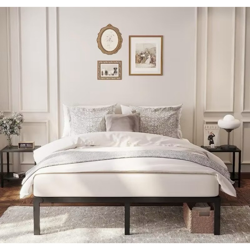 Cama Estrado de Metal Dobrável, Fácil de Montagem, Ripas de Aço Antiderrapante - Solteiro/Casal