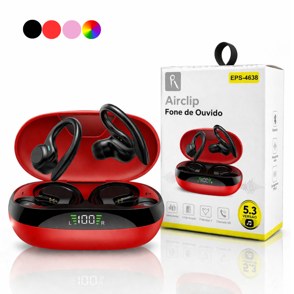 Fone de Ouvido In Ear Bluetooth 5.0 | Estojo de Carregamento com Display Digital (TWS)