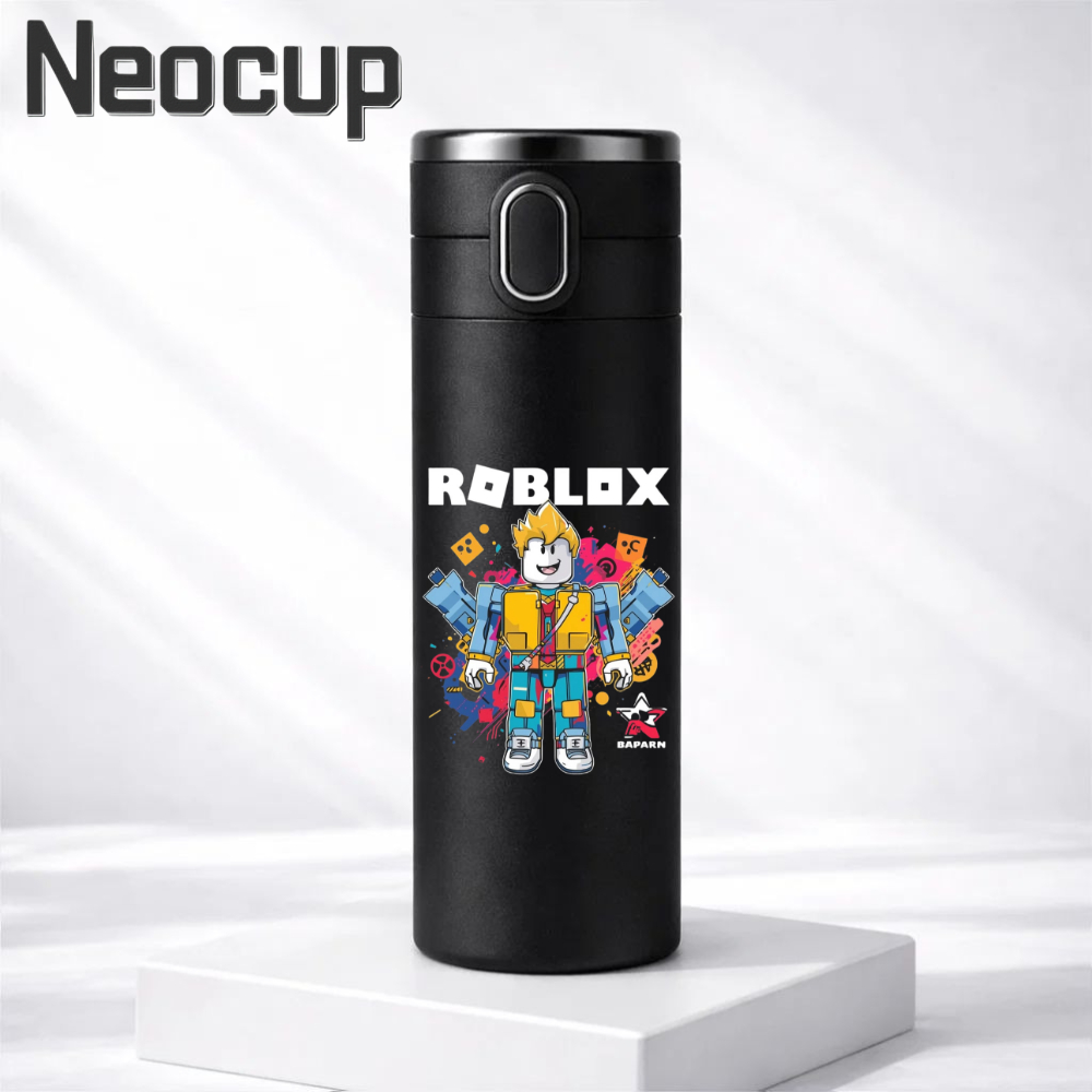 Garrafa Térmica Fresh aço Inoxidável 304 Jogo Roblox com Termômetro digital 420ml