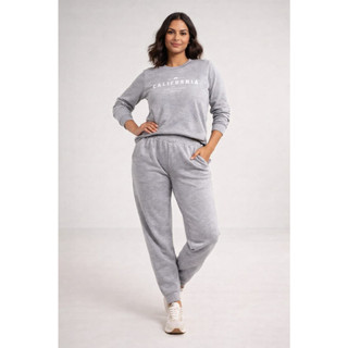 Conjunto Moletom Feminino Estiloso Blusa e Calça Felpudo Inverno Quentinho