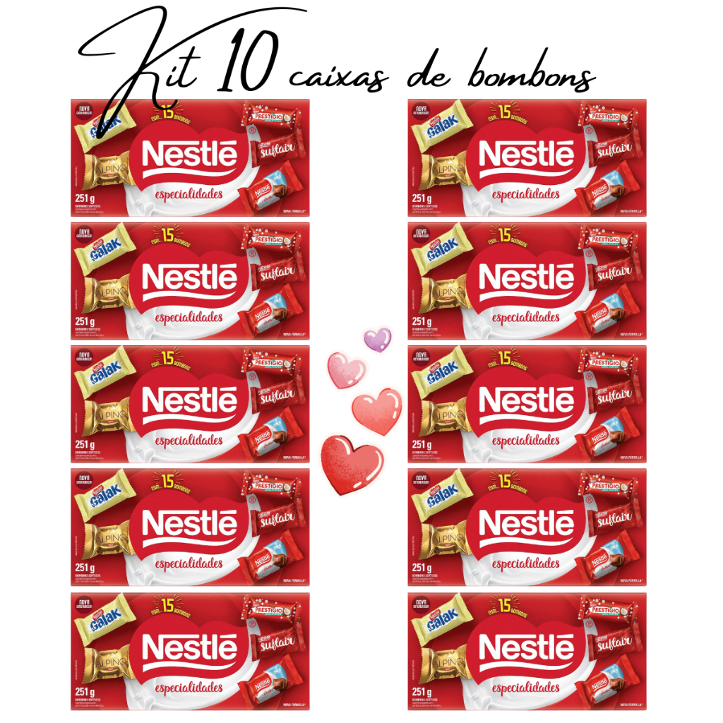 Kit 10, 5, 3 Caixas De Bombom Nestlé Atacado - Melhor Preço Para Revenda E Comércio