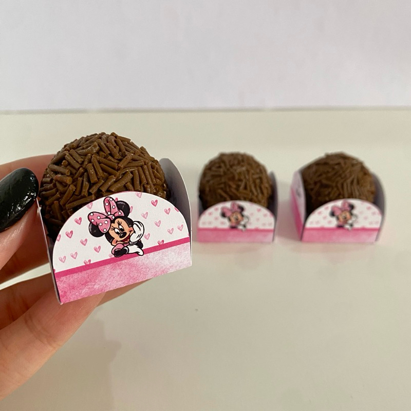 Forminha de Doce Minnie Rosa Personalizada no Tema / Lembrancinha de Festa / Aniversário