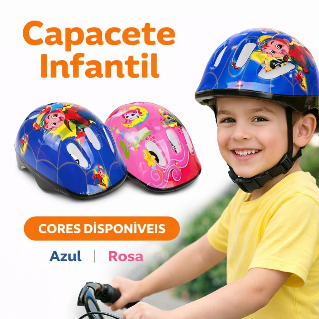Capacete de Seguranca I Antil Bicicleta Ciclismo Patins Ajustavel Crianças Proteção Esporte Lazer