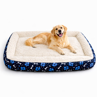 Cama Para Cachorro Grande Impermeável 70x70 Sherpa Pele De Carneiro Lávavel Ziper Cachorro e Gato