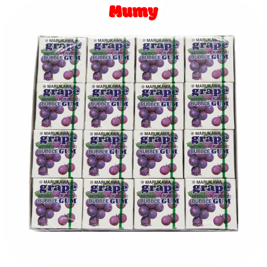 Chiclete De Uva Sabor Grape Marukawa 260g - Grape Bubble Gum - Mumy box