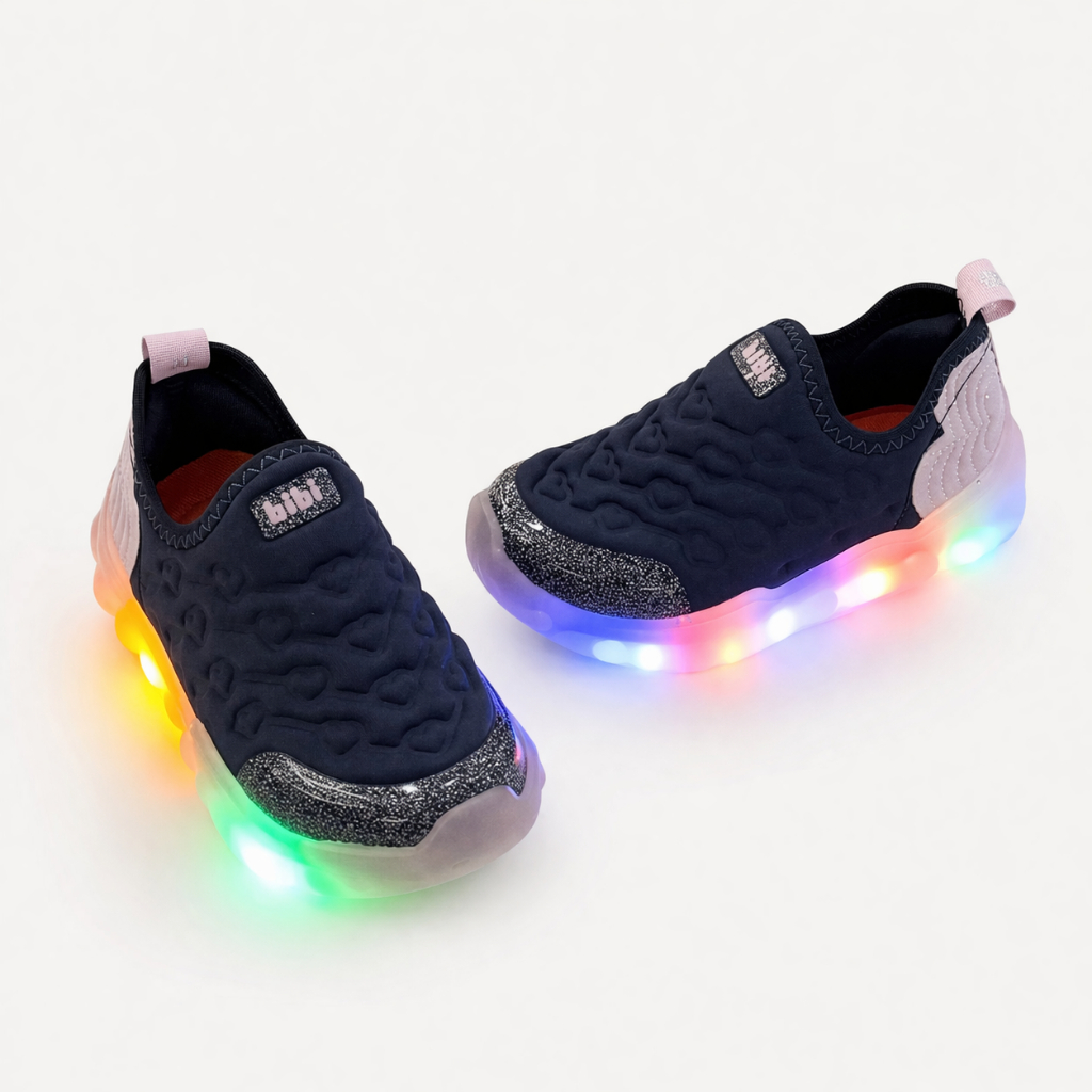 Tênis Bibi Infantil Menina Luz de LED Roller Celebration 3.0 Calce Facil 1252077