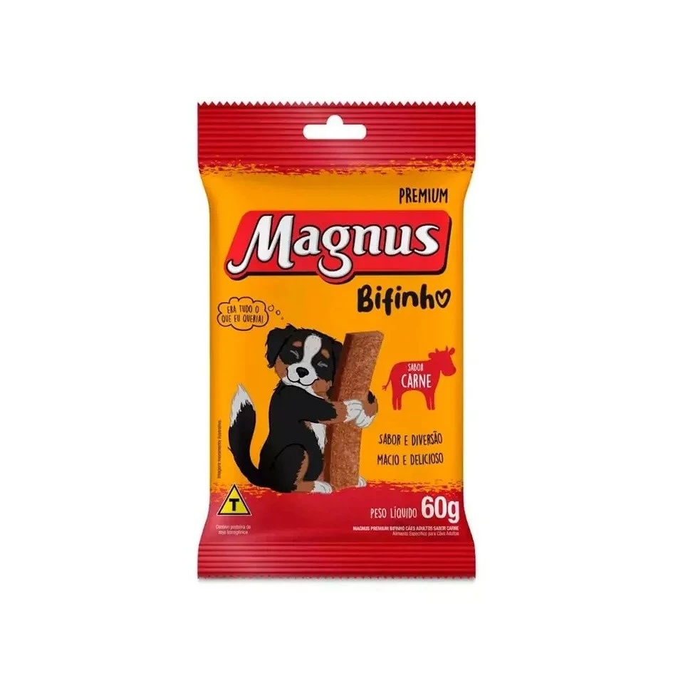 Bifinho Magnus Mastigáveis Cães Sabor Carne 60g — R$ 15,75 em Shopee