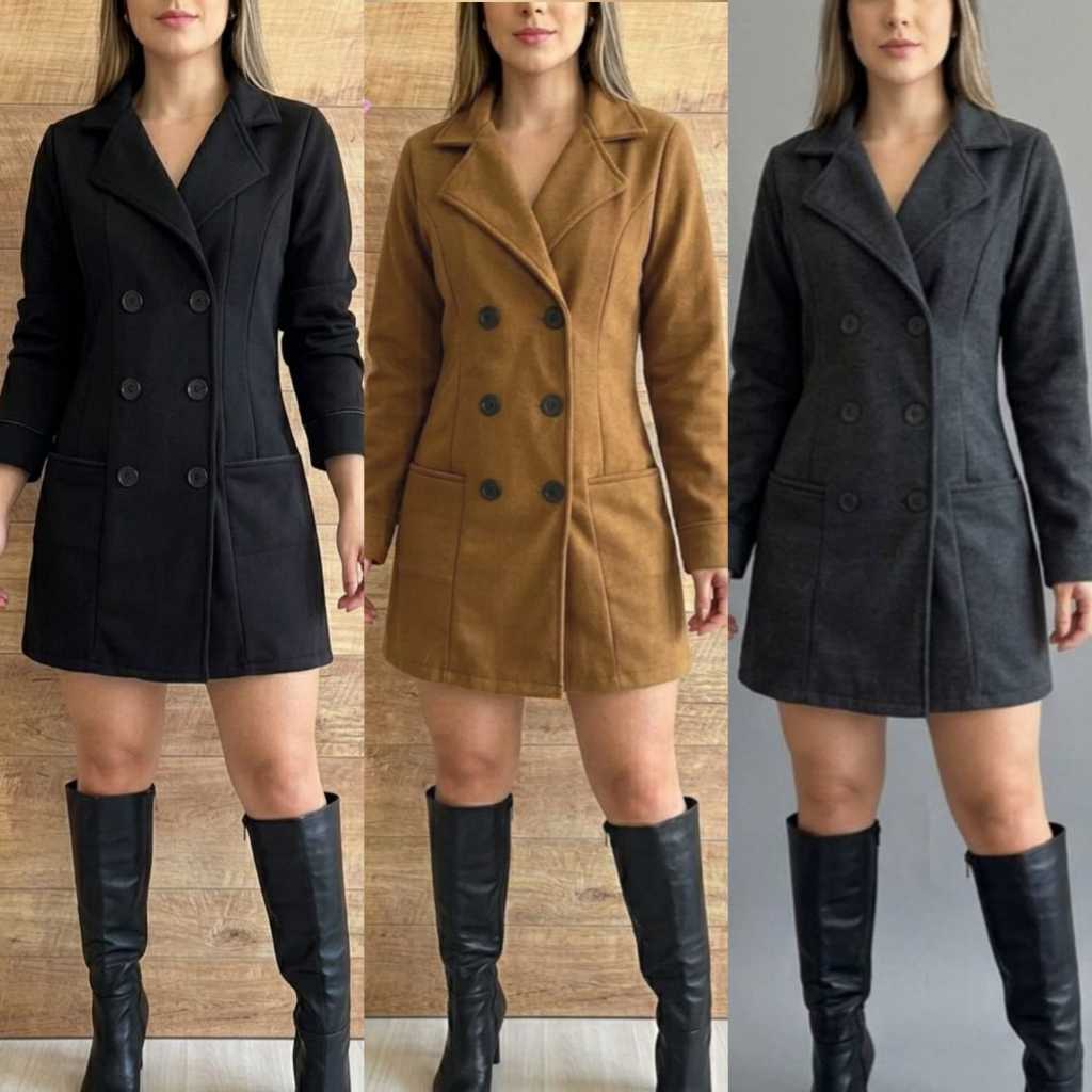 Sobretudo Moletom Flanelado Manga Longa Inverno