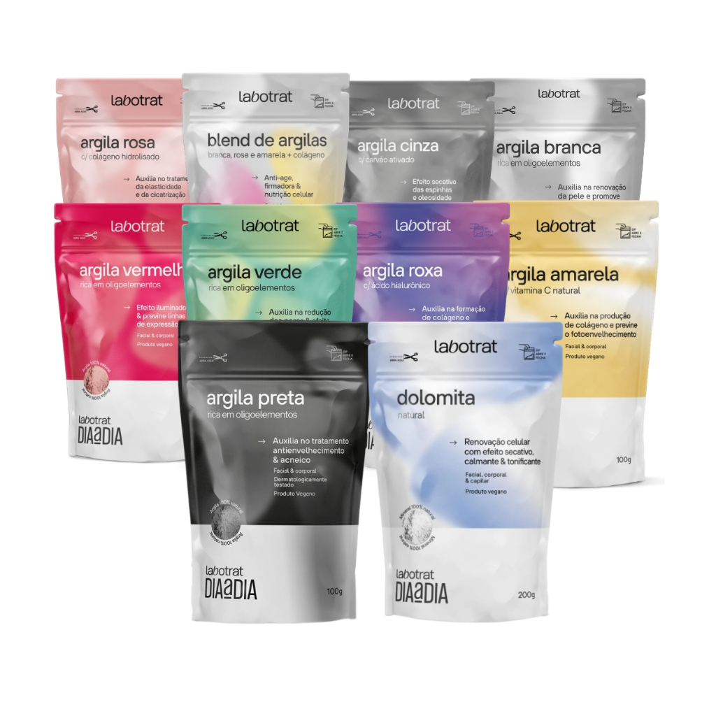 Kit Dolomita E Argila Rosto Corpo Calmante Nutre Labotrat