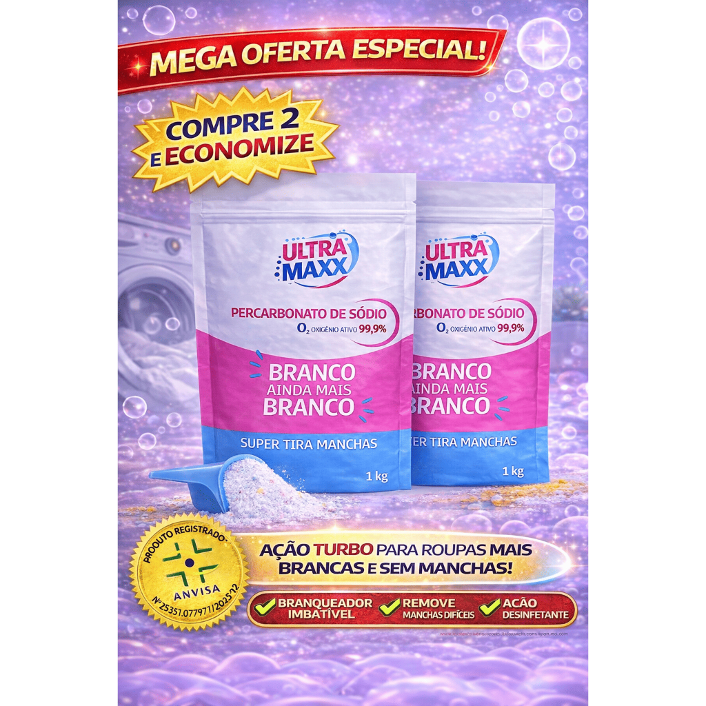 PERCARBONATO DE SÓDIO 99% GRANULADO KIT 2 KG