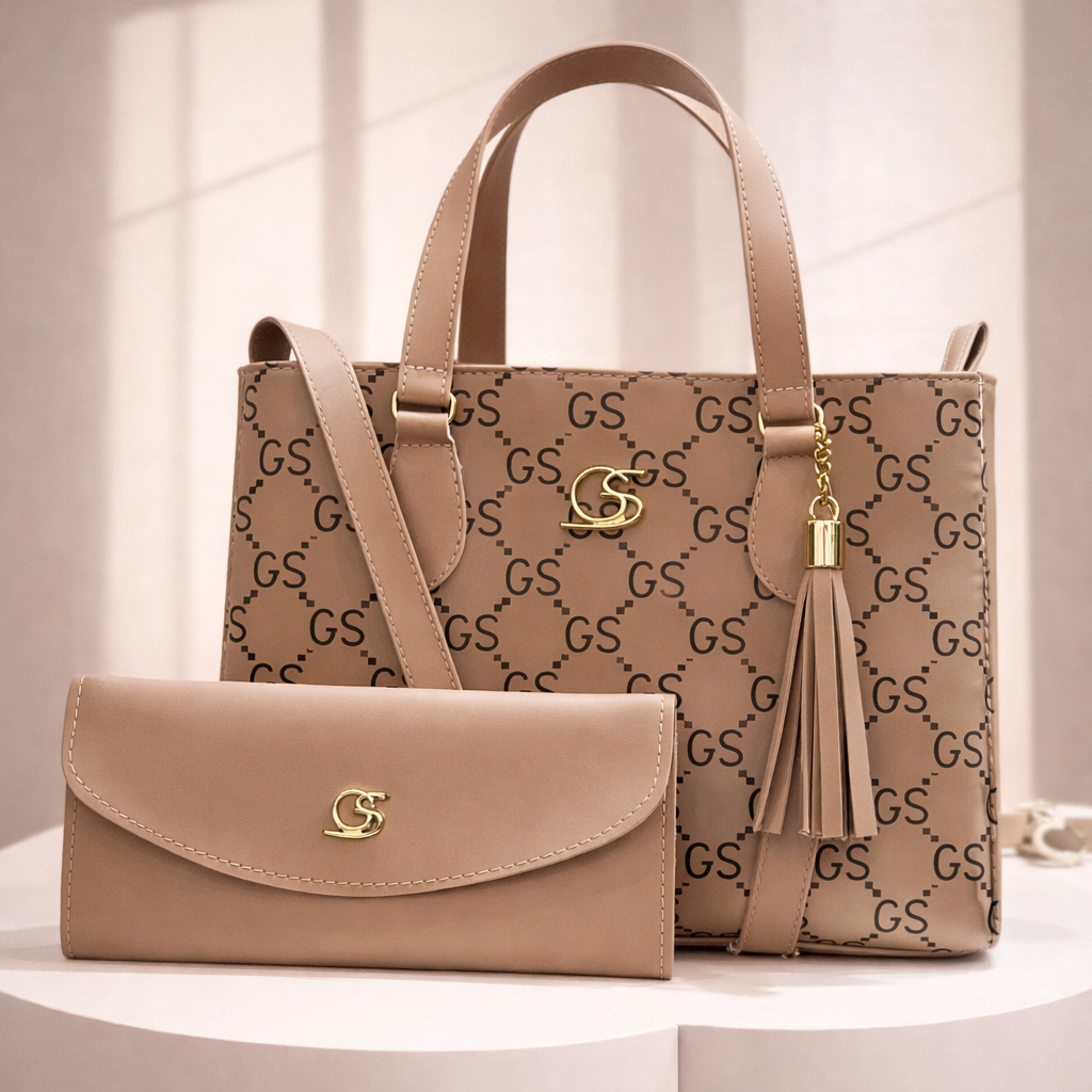 Bolsa Tiracolo Feminina Gaby Show Silk, Alça Transversal Em Couro Sintético, Bolsa Média + Carteira