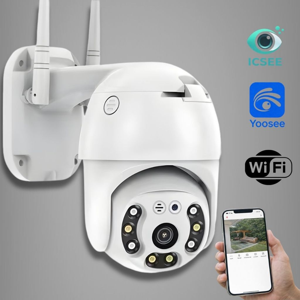 Câmera Wifi A8 Externa IP66 Full HD Sensor Movimento Monitoramento Casa Comércio Segurança Tranquilidade Controle App