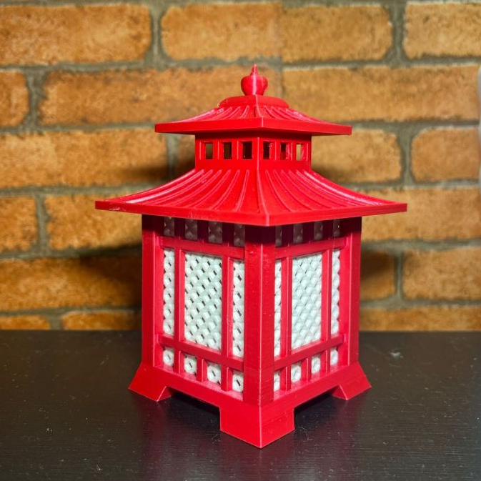 Decoração oriental luminária estilo oriental com vela LED decorativa mesa restaurante japones 3D