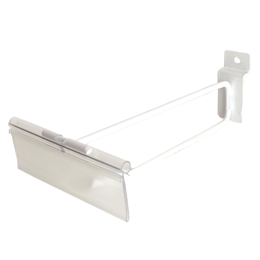 Kit 10 Gancho Painel Canaletado com Precificador Porta Preço 5,7cm x7,5cm