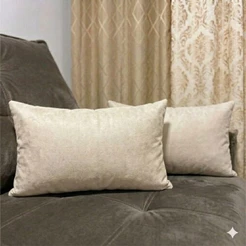 Kit 2 Capas de Almofadas Baguete 50x30 Suede Premium Decorativas para Sofá e Cama