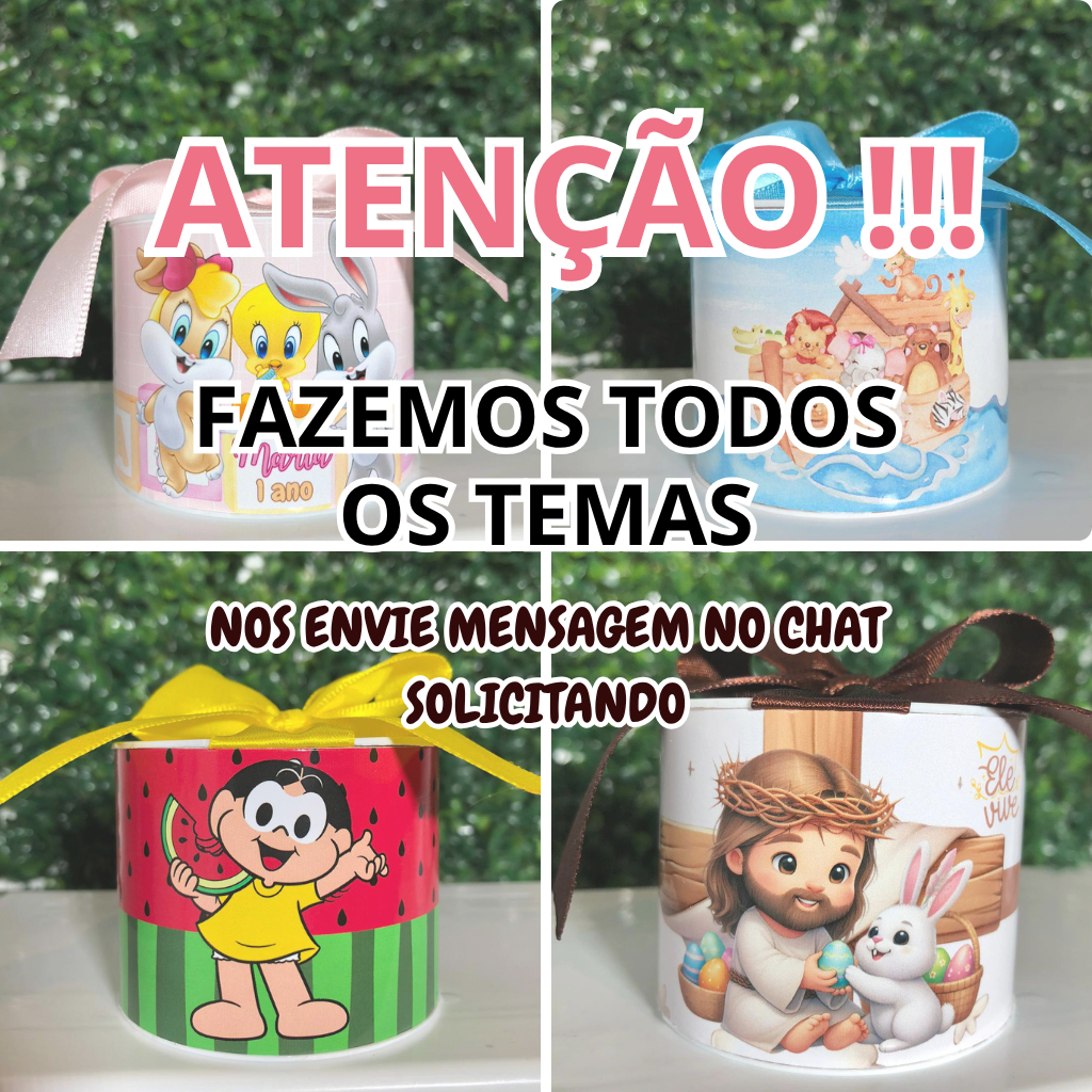 KIT TUBOLATAS PERSONALIZADAS - FAZEMOS TODOS OS TEMAS - 5X6CM - LEMBRANCINHA - CHÁ DE BEBÊ - ANIVERSÁRIO - MATERNIDADE