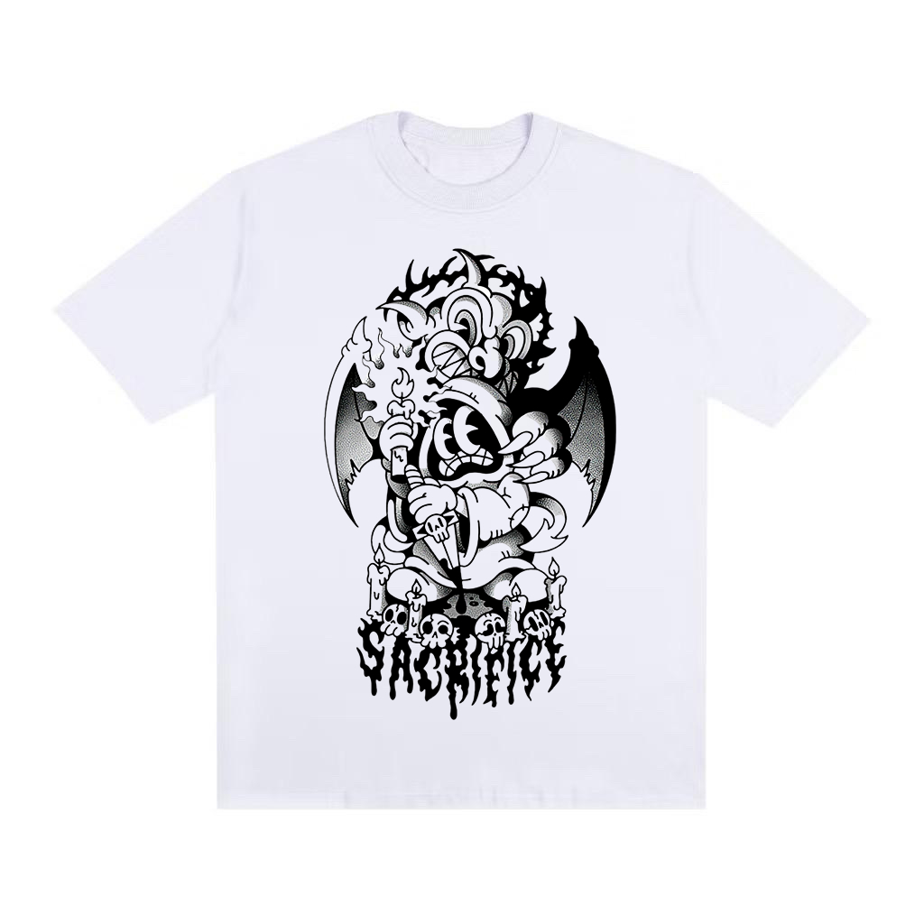 Camiseta Streetwear Camisa Over Rua Grafite Sacrifício Estiloso Gangster Rap Rapper Trap Trapper Hip Hop Premium
