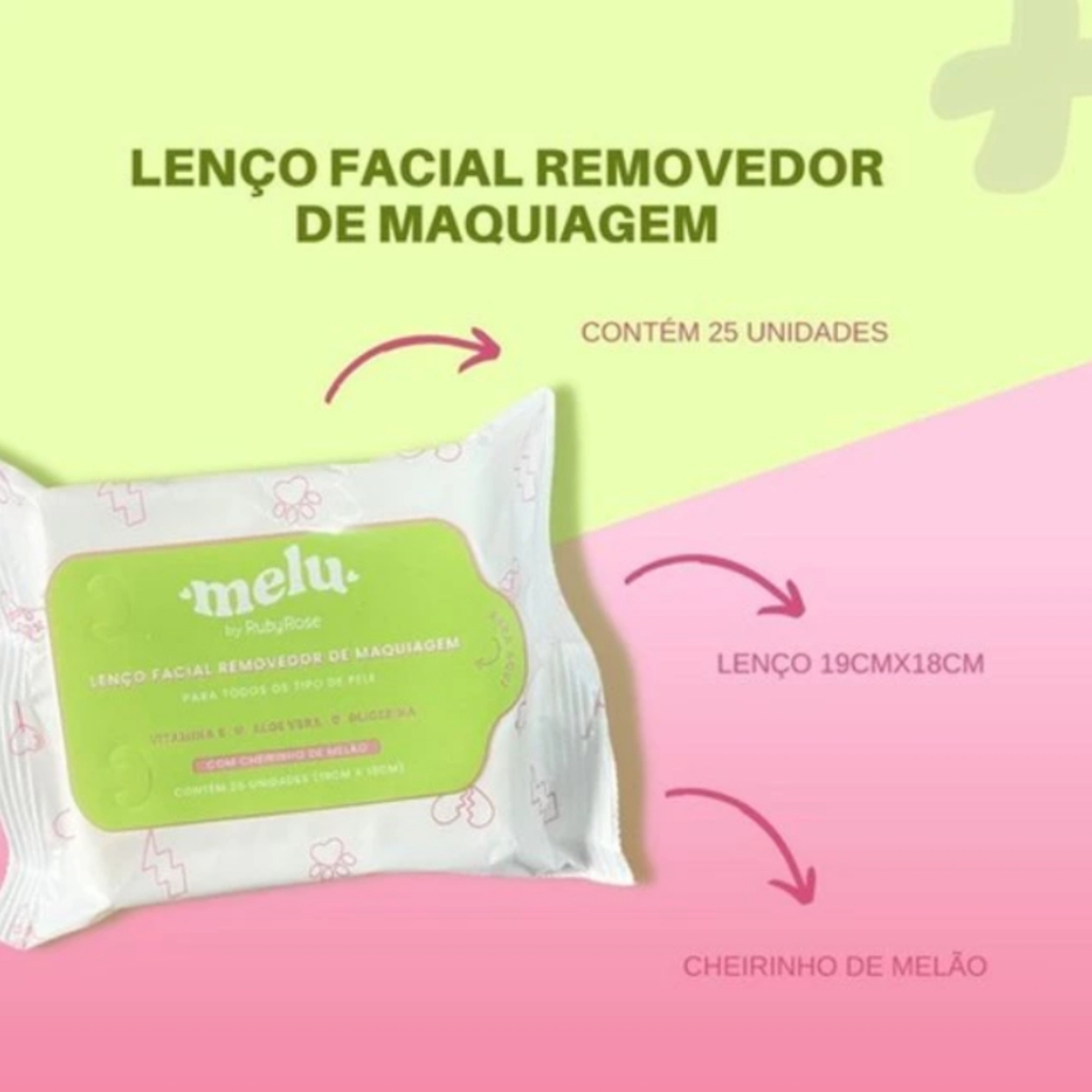 Lenço Facial Removedor De Maquiagem - Rr207 - Melu