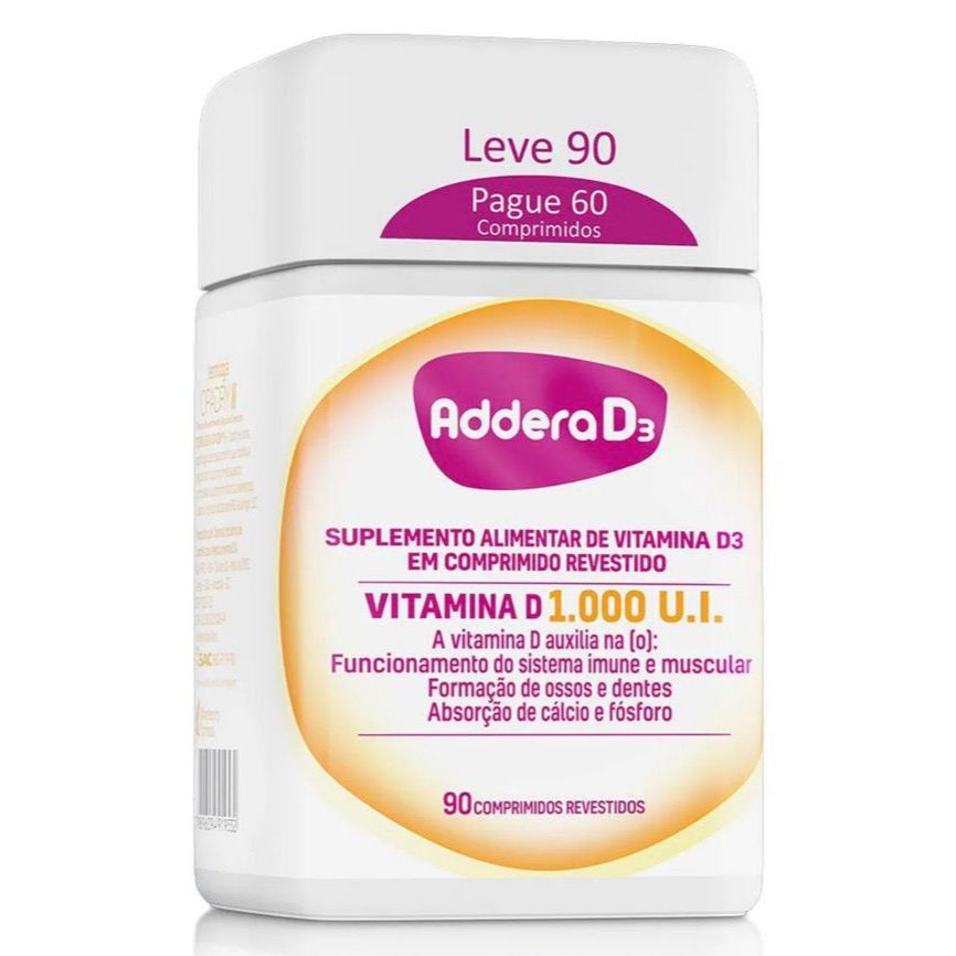 Addera D3 1.000ui com 90 comprimidos